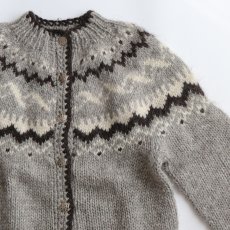 画像3: OLD UNKNOWN BRAND WOOL HAND KNIT ICELANDIC CARDIGAN (3)