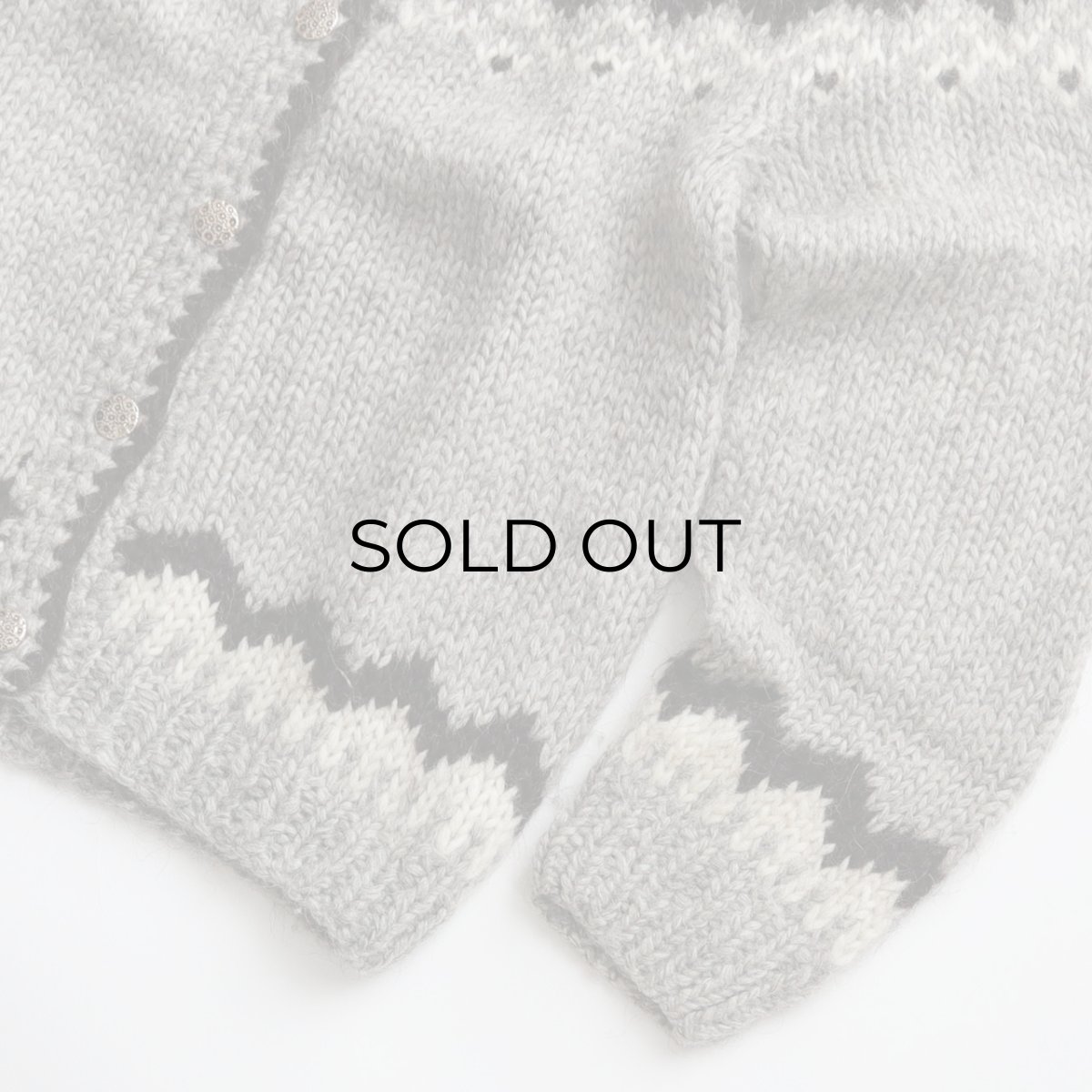 画像4: OLD UNKNOWN BRAND WOOL HAND KNIT ICELANDIC CARDIGAN (4)