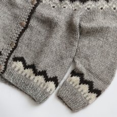 画像4: OLD UNKNOWN BRAND WOOL HAND KNIT ICELANDIC CARDIGAN (4)