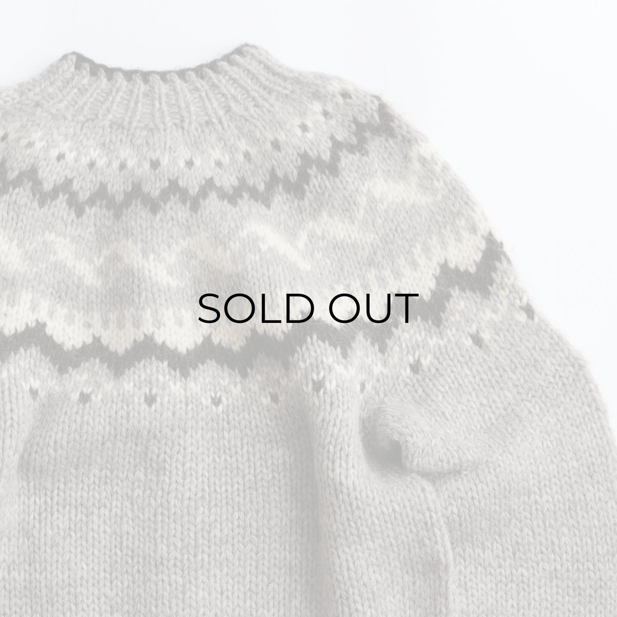 画像5: OLD UNKNOWN BRAND WOOL HAND KNIT ICELANDIC CARDIGAN (5)