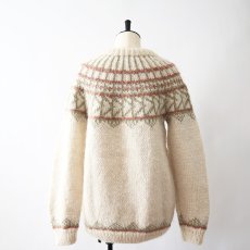 画像3: OLD UNKNOWN BRAND WOOL HAND KNIT ICELANDIC SWEATER (3)