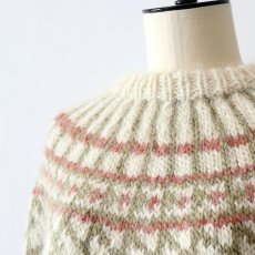 画像5: OLD UNKNOWN BRAND WOOL HAND KNIT ICELANDIC SWEATER (5)