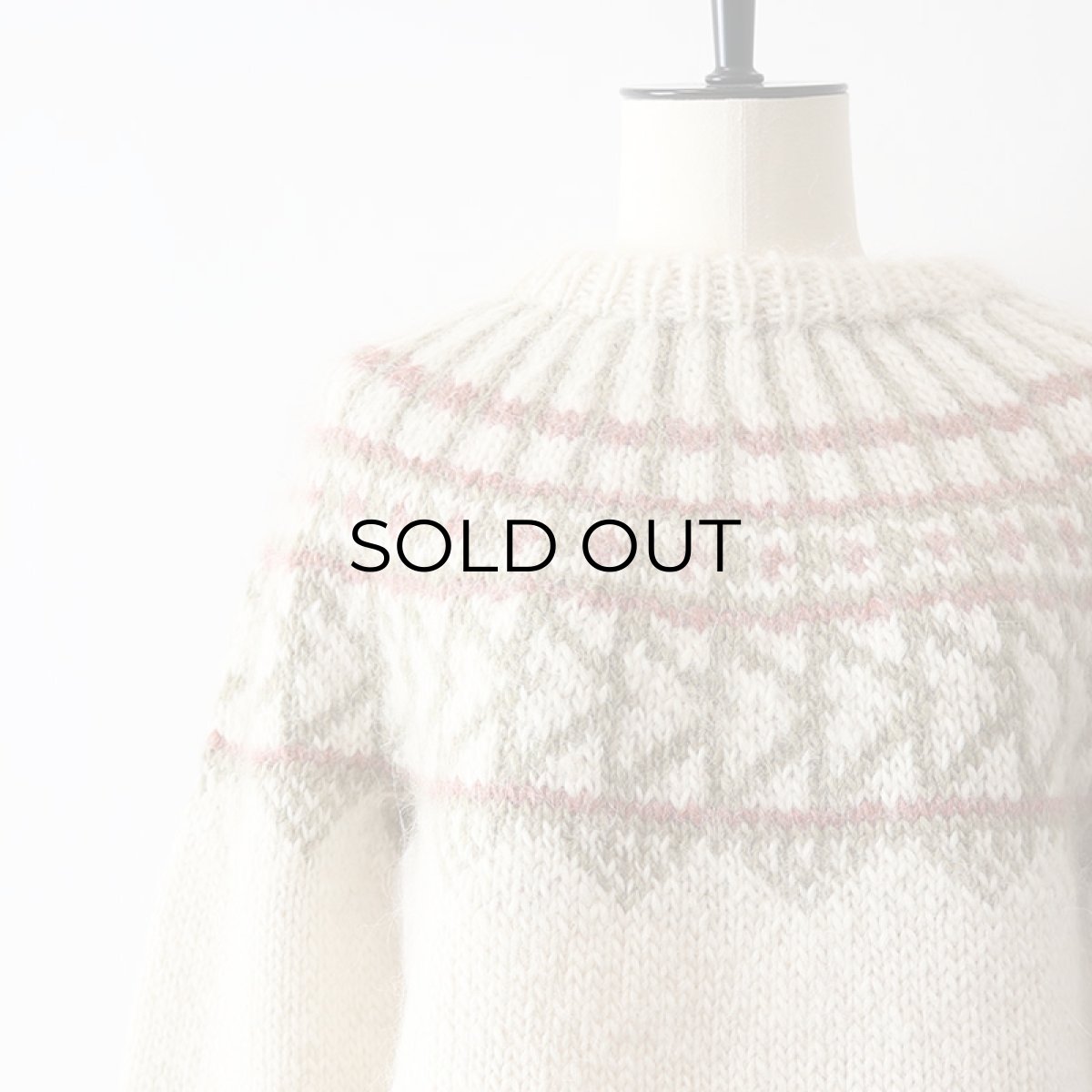 画像4: OLD UNKNOWN BRAND WOOL HAND KNIT ICELANDIC SWEATER (4)