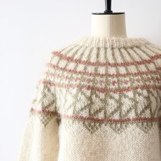 画像4: OLD UNKNOWN BRAND WOOL HAND KNIT ICELANDIC SWEATER (4)