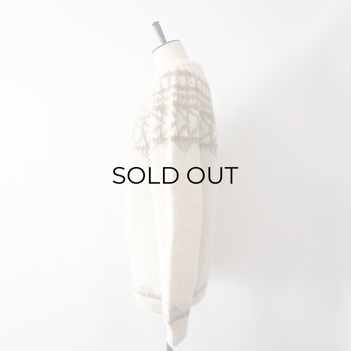 画像2: OLD UNKNOWN BRAND WOOL HAND KNIT ICELANDIC SWEATER (2)