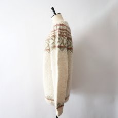 画像2: OLD UNKNOWN BRAND WOOL HAND KNIT ICELANDIC SWEATER (2)