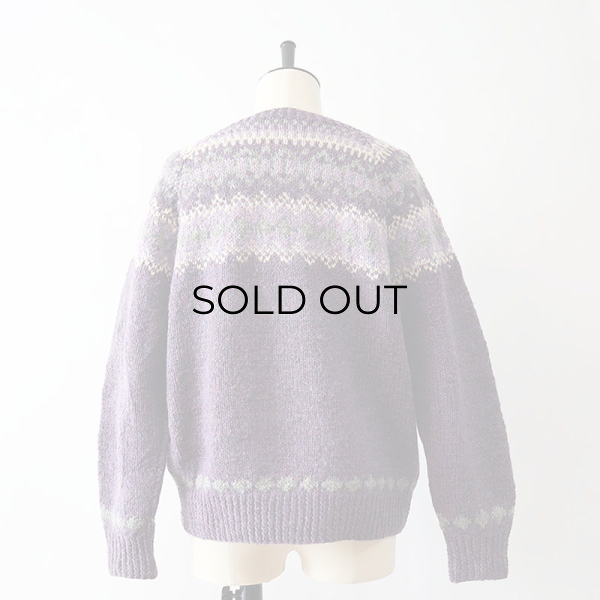 画像3: OLD UNKNOWN BRAND WOOL HAND KNIT SWEATER (3)