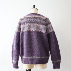 画像3: OLD UNKNOWN BRAND WOOL HAND KNIT SWEATER (3)