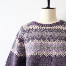 画像4: OLD UNKNOWN BRAND WOOL HAND KNIT SWEATER (4)