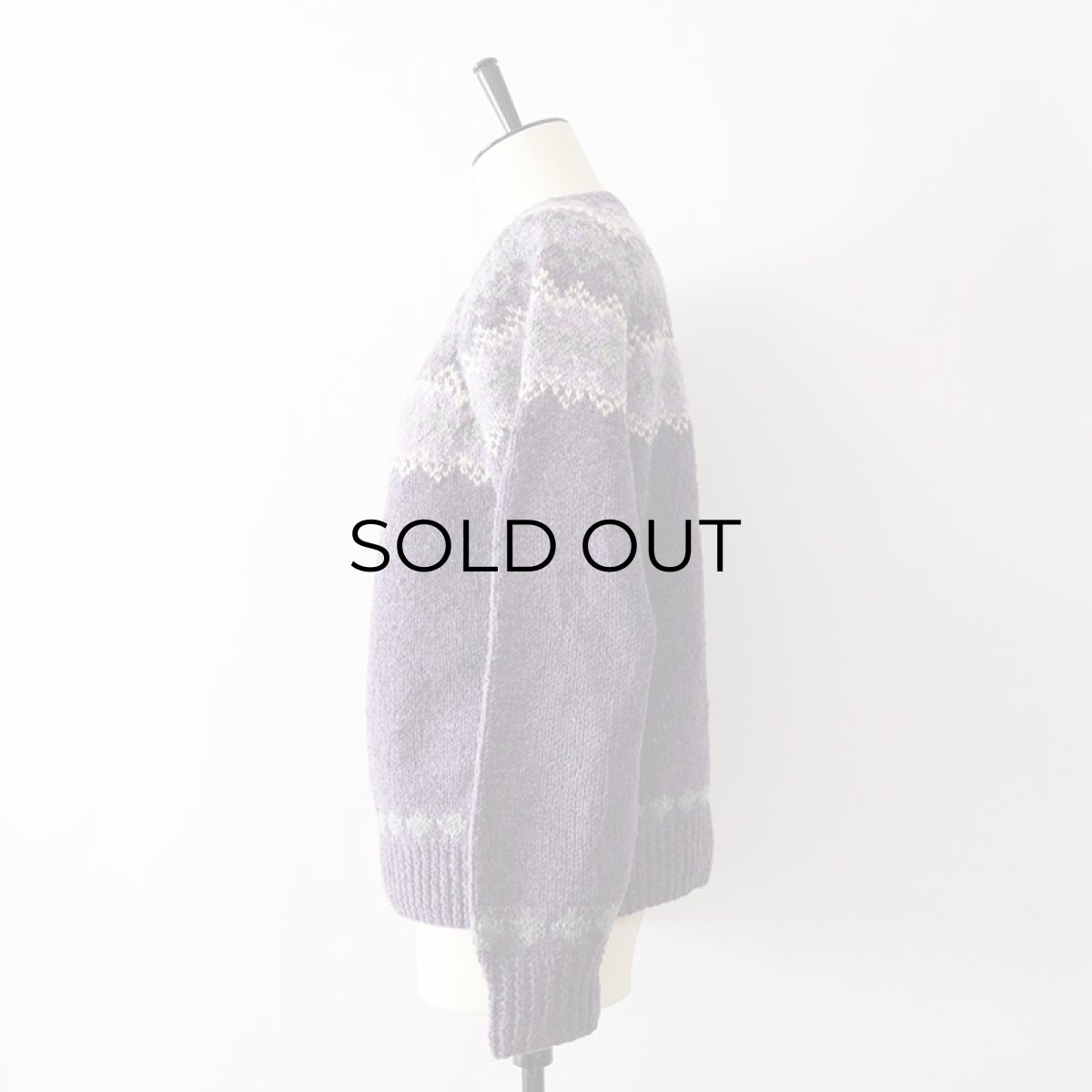 画像2: OLD UNKNOWN BRAND WOOL HAND KNIT SWEATER (2)