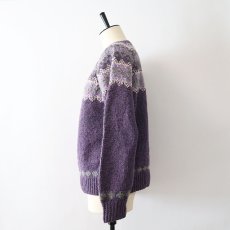 画像2: OLD UNKNOWN BRAND WOOL HAND KNIT SWEATER (2)