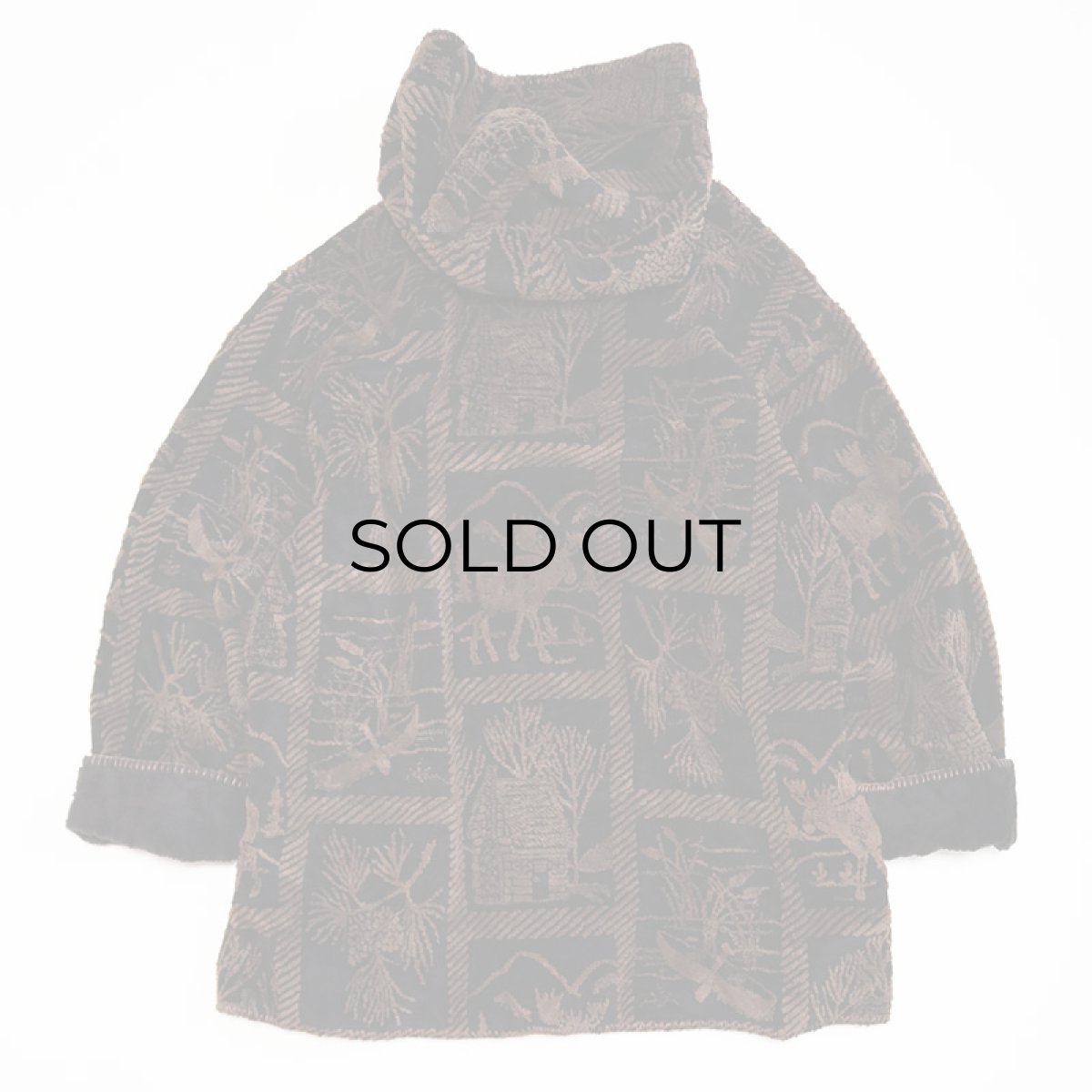 画像3: CBO NEW YORK JACQUARD BOA FLEECE HOODED OVER COAT (3)