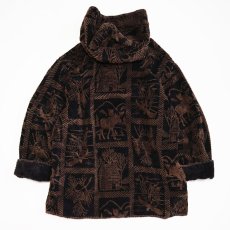 画像3: CBO NEW YORK JACQUARD BOA FLEECE HOODED OVER COAT (3)