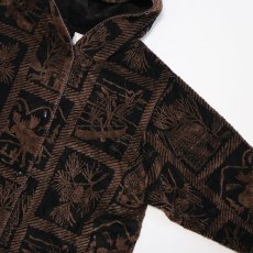 画像4: CBO NEW YORK JACQUARD BOA FLEECE HOODED OVER COAT (4)