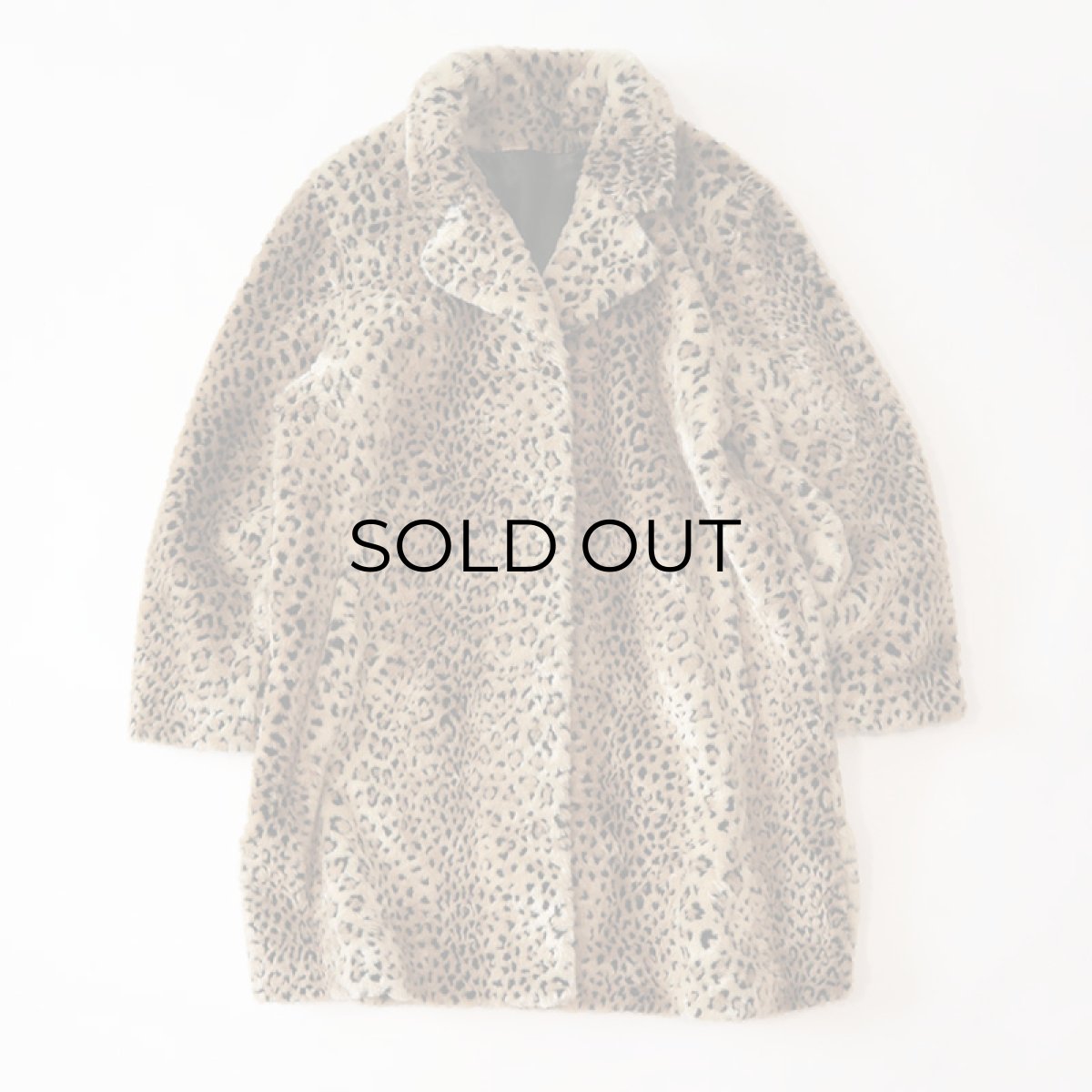 画像1: OLD UNKNOWN BRAND LEOPARD PATTERN FAKE FUR COAT (1)