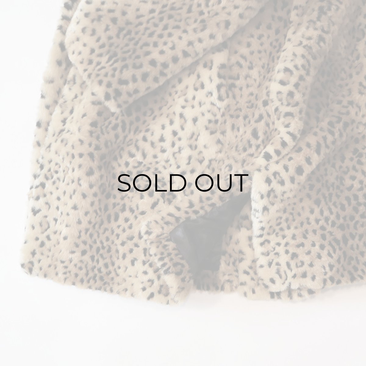 画像7: OLD UNKNOWN BRAND LEOPARD PATTERN FAKE FUR COAT (7)