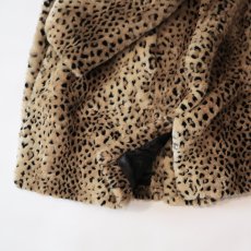 画像7: OLD UNKNOWN BRAND LEOPARD PATTERN FAKE FUR COAT (7)