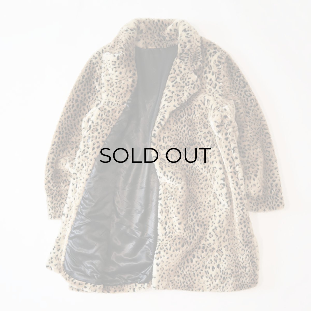 画像3: OLD UNKNOWN BRAND LEOPARD PATTERN FAKE FUR COAT (3)