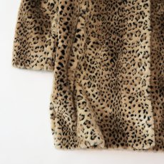 画像6: OLD UNKNOWN BRAND LEOPARD PATTERN FAKE FUR COAT (6)