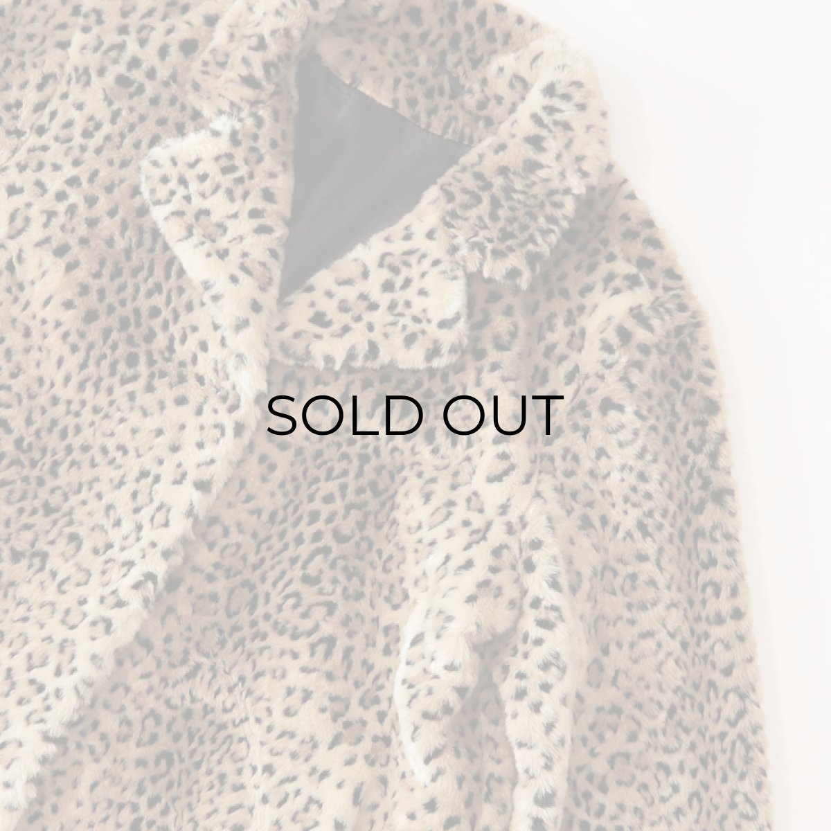 画像5: OLD UNKNOWN BRAND LEOPARD PATTERN FAKE FUR COAT (5)