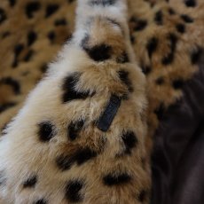 画像9: OLD UNKNOWN BRAND LEOPARD PATTERN FAKE FUR COAT (9)