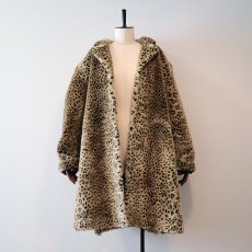 画像10: OLD UNKNOWN BRAND LEOPARD PATTERN FAKE FUR COAT (10)