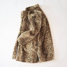 画像2: OLD UNKNOWN BRAND LEOPARD PATTERN FAKE FUR COAT (2)