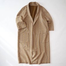画像1: 〜70's UNKNOWN BRAND ALL OVER JACQUARD 3/4 SLEEVE ROBE (1)
