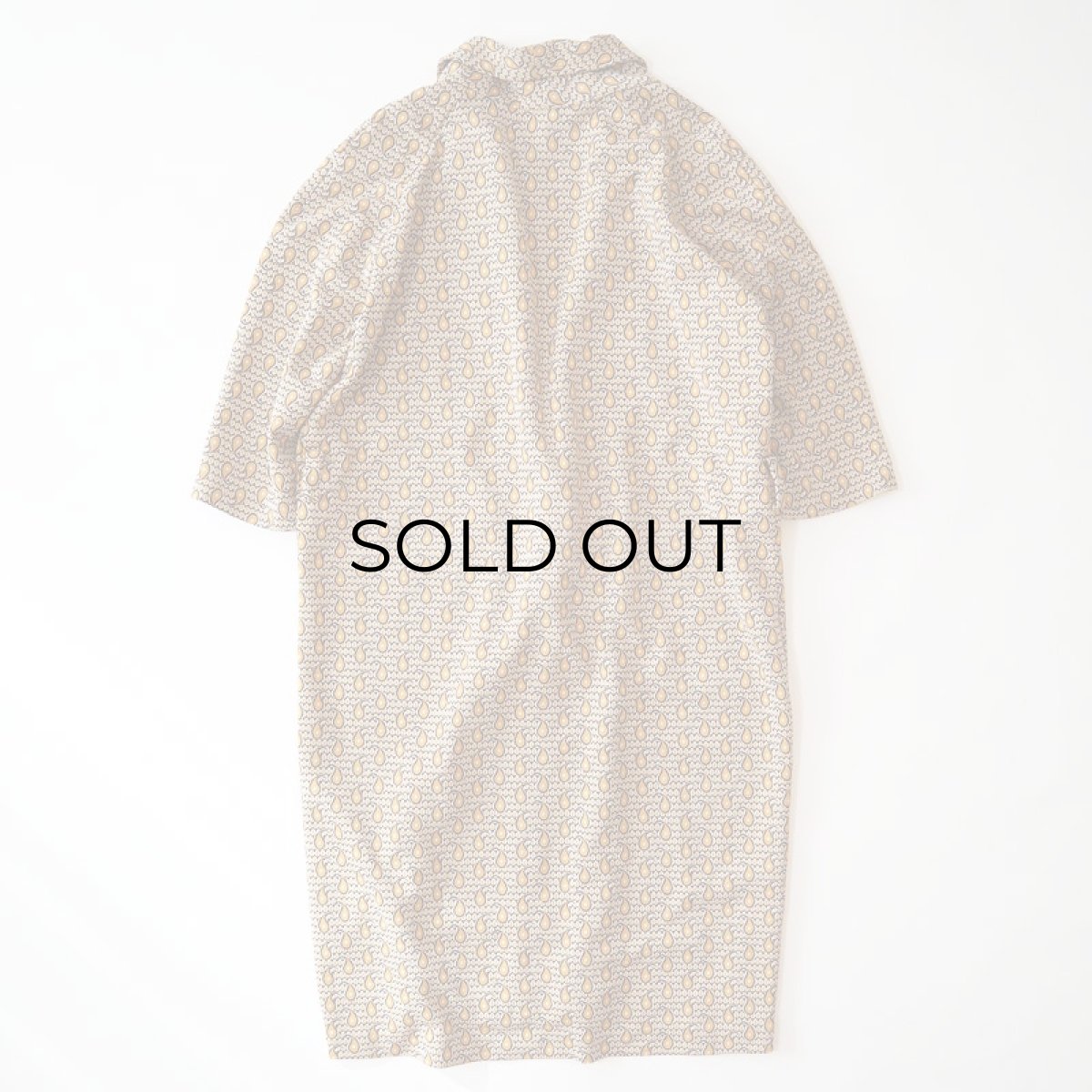 画像2: 〜70's UNKNOWN BRAND ALL OVER JACQUARD 3/4 SLEEVE ROBE (2)