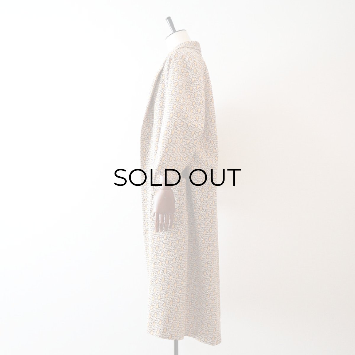 画像10: 〜70's UNKNOWN BRAND ALL OVER JACQUARD 3/4 SLEEVE ROBE (10)