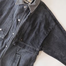 画像7: OLD PIONEER WEAR BLACK DENIM DUSTER COAT (7)