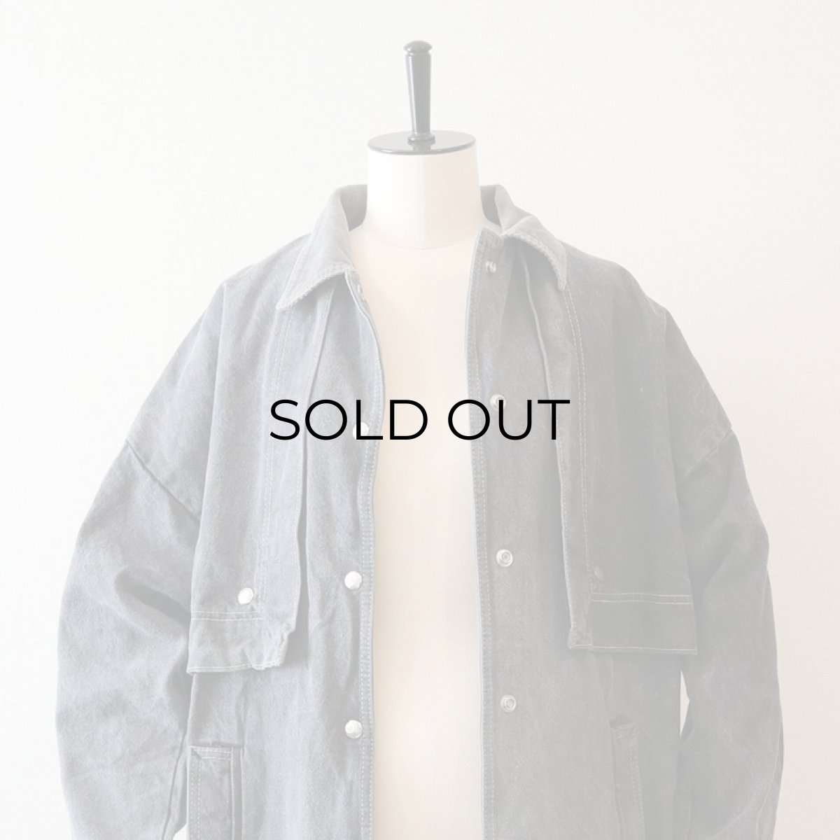 画像15: OLD PIONEER WEAR BLACK DENIM DUSTER COAT (15)