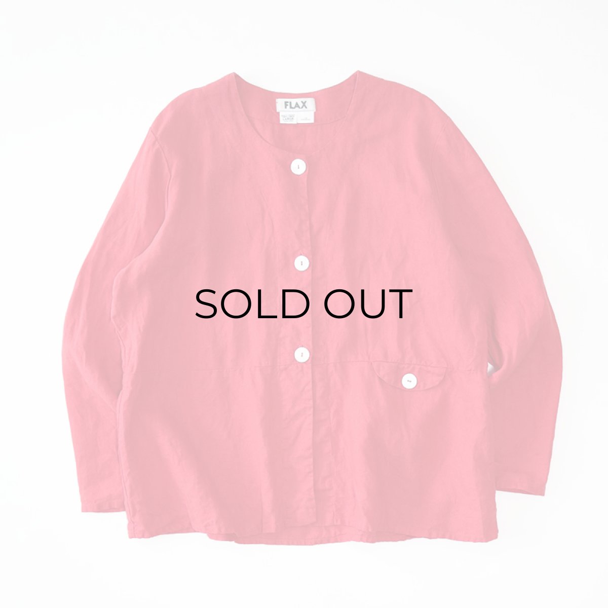 画像1: FLAX LINEN COLLARLESS JACKET (1)