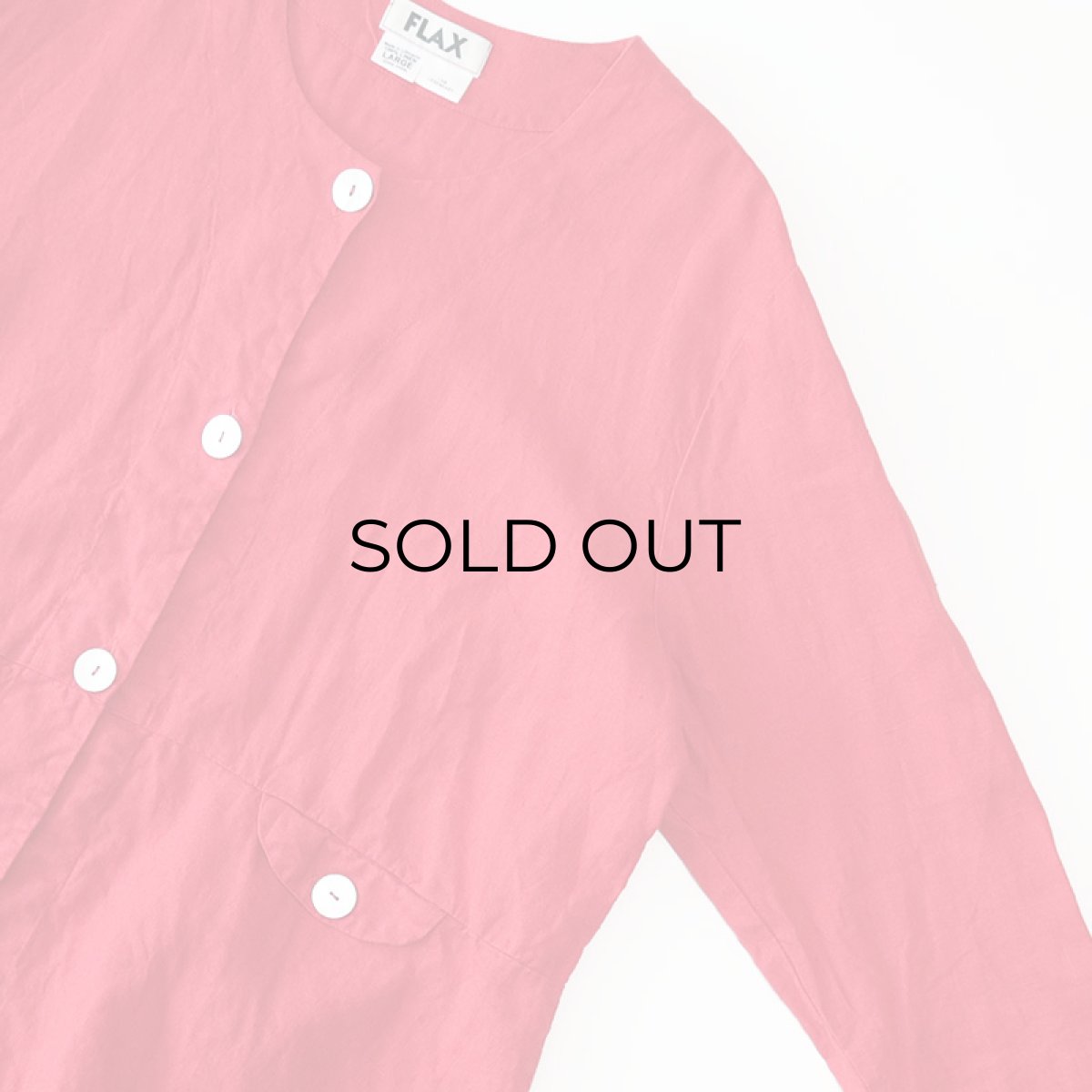 画像3: FLAX LINEN COLLARLESS JACKET (3)