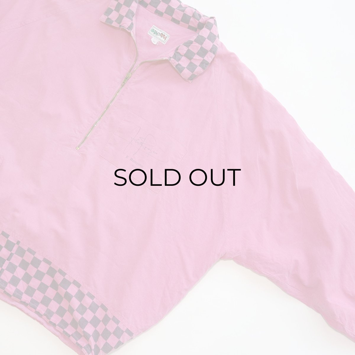 画像2: 80's BANDIERA COTTON HALF ZIP PULLOVER DESIGN BLOUSON (2)