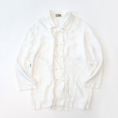 画像1: rosa rosam LINEN W-BREASTED OVER SIZE JACKET "MADE IN FRANCE" (1)