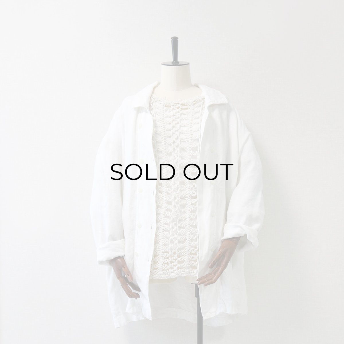 画像10: rosa rosam LINEN W-BREASTED OVER SIZE JACKET "MADE IN FRANCE" (10)