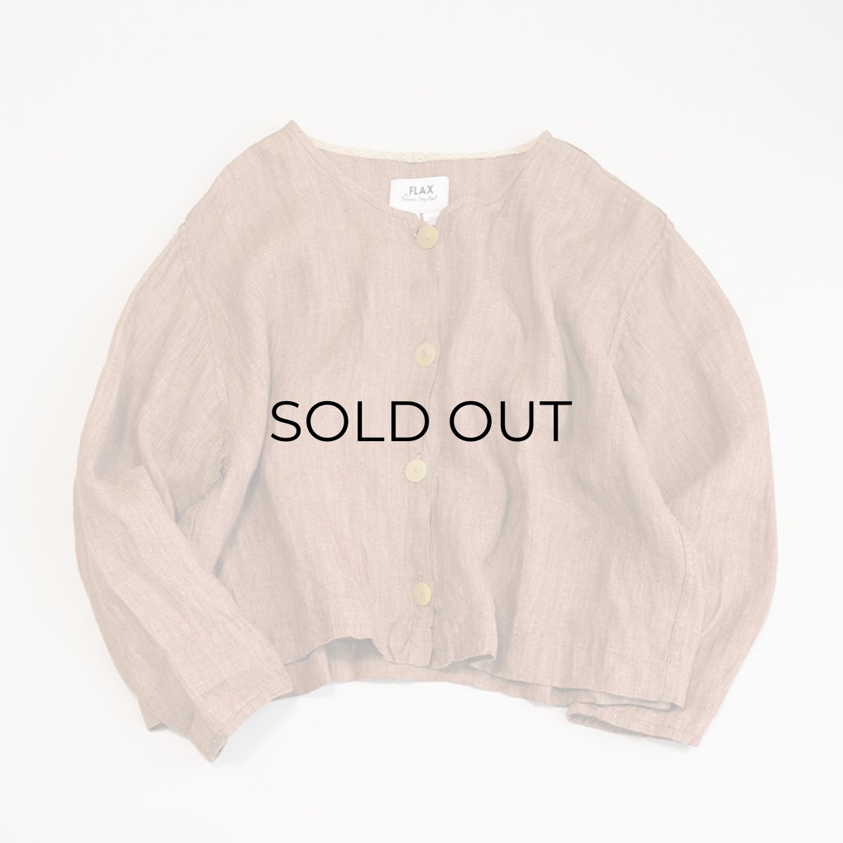 画像7: FLAX LITHUANIA LINEN COLLARLESS SHORT JACKET (7)