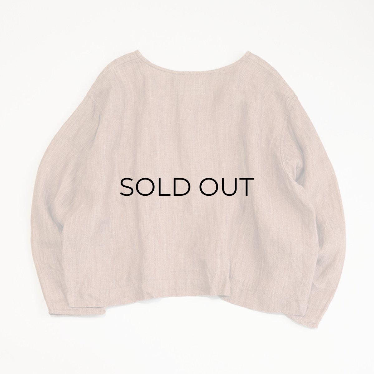 画像8: FLAX LITHUANIA LINEN COLLARLESS SHORT JACKET (8)