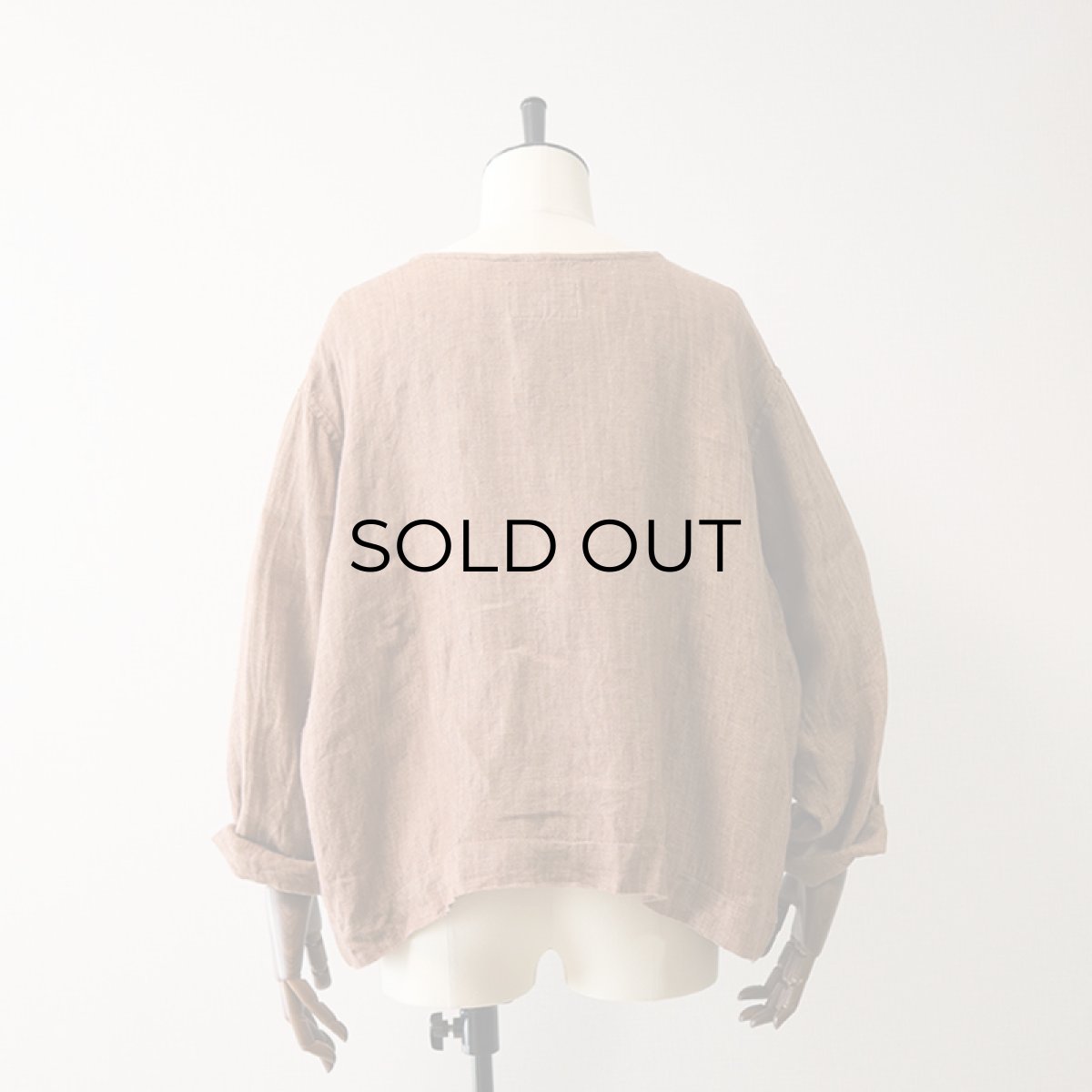 画像4: FLAX LITHUANIA LINEN COLLARLESS SHORT JACKET (4)