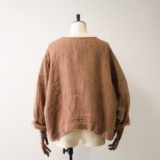 画像4: FLAX LITHUANIA LINEN COLLARLESS SHORT JACKET (4)