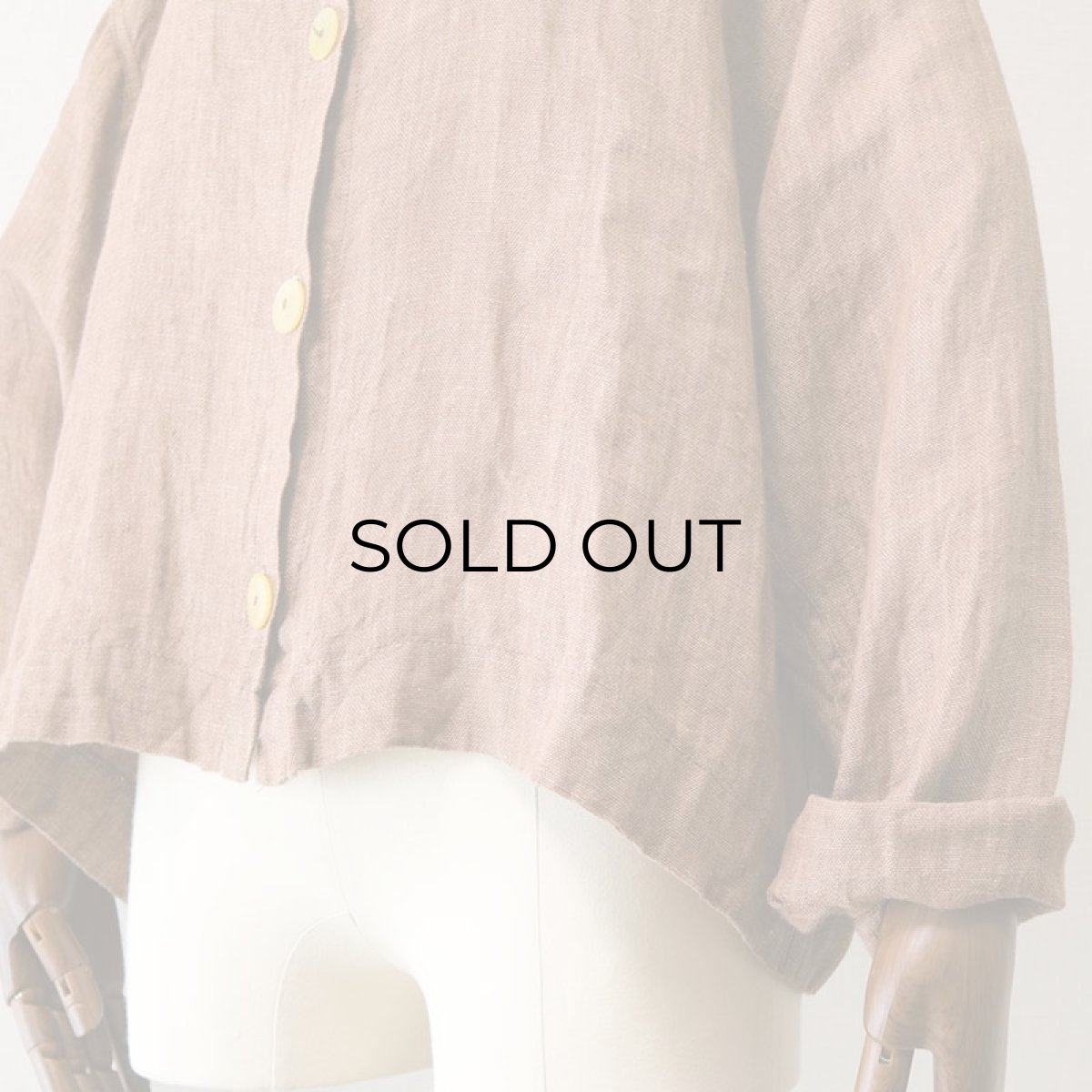 画像6: FLAX LITHUANIA LINEN COLLARLESS SHORT JACKET (6)