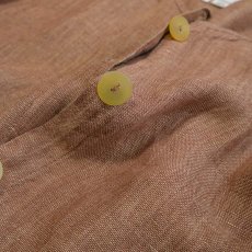 画像12: FLAX LITHUANIA LINEN COLLARLESS SHORT JACKET (12)