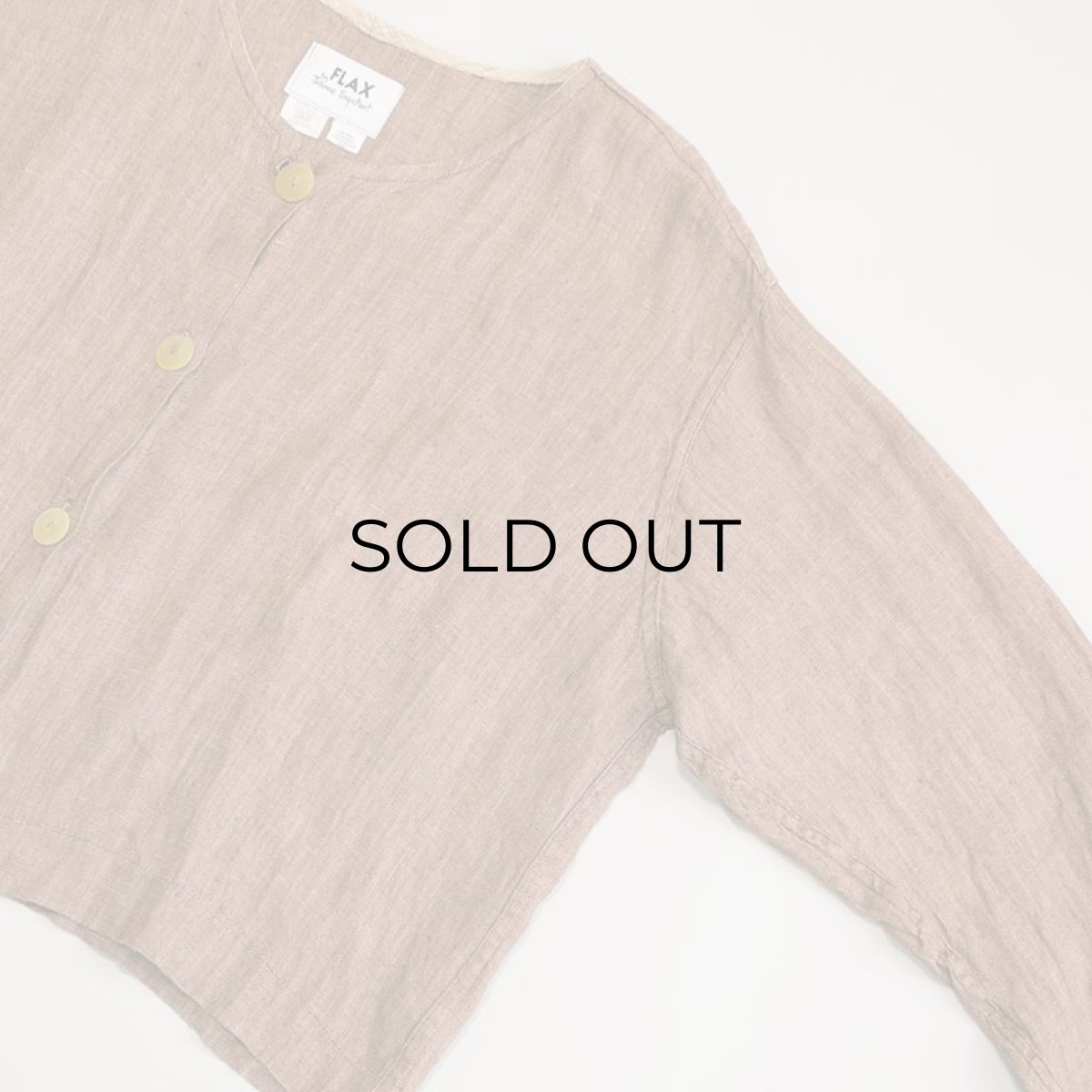 画像10: FLAX LITHUANIA LINEN COLLARLESS SHORT JACKET (10)