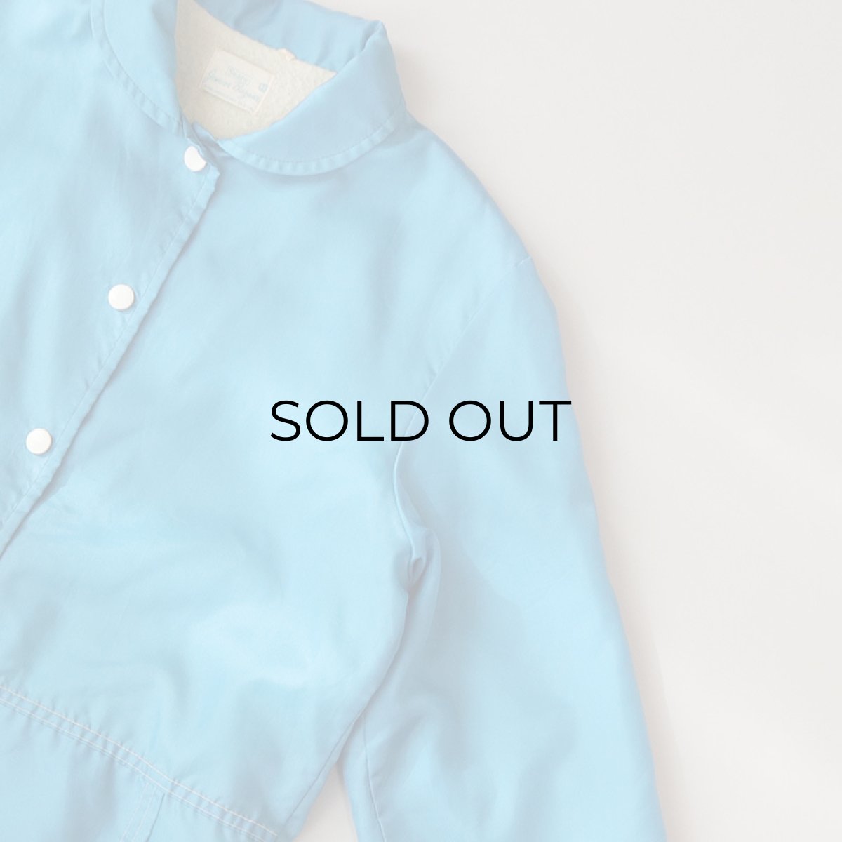 画像9: 70's Sears "Junior Bazaar" NYLON BOA LINING ROUND COLLAR SNAP JACKET (9)