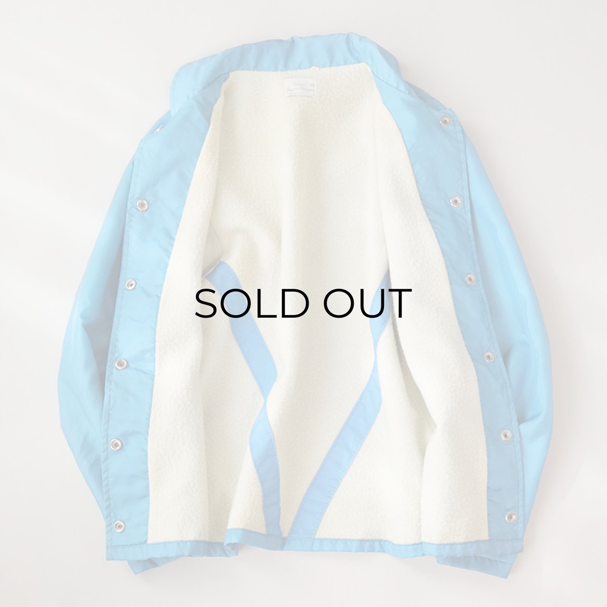 画像7: 70's Sears "Junior Bazaar" NYLON BOA LINING ROUND COLLAR SNAP JACKET (7)