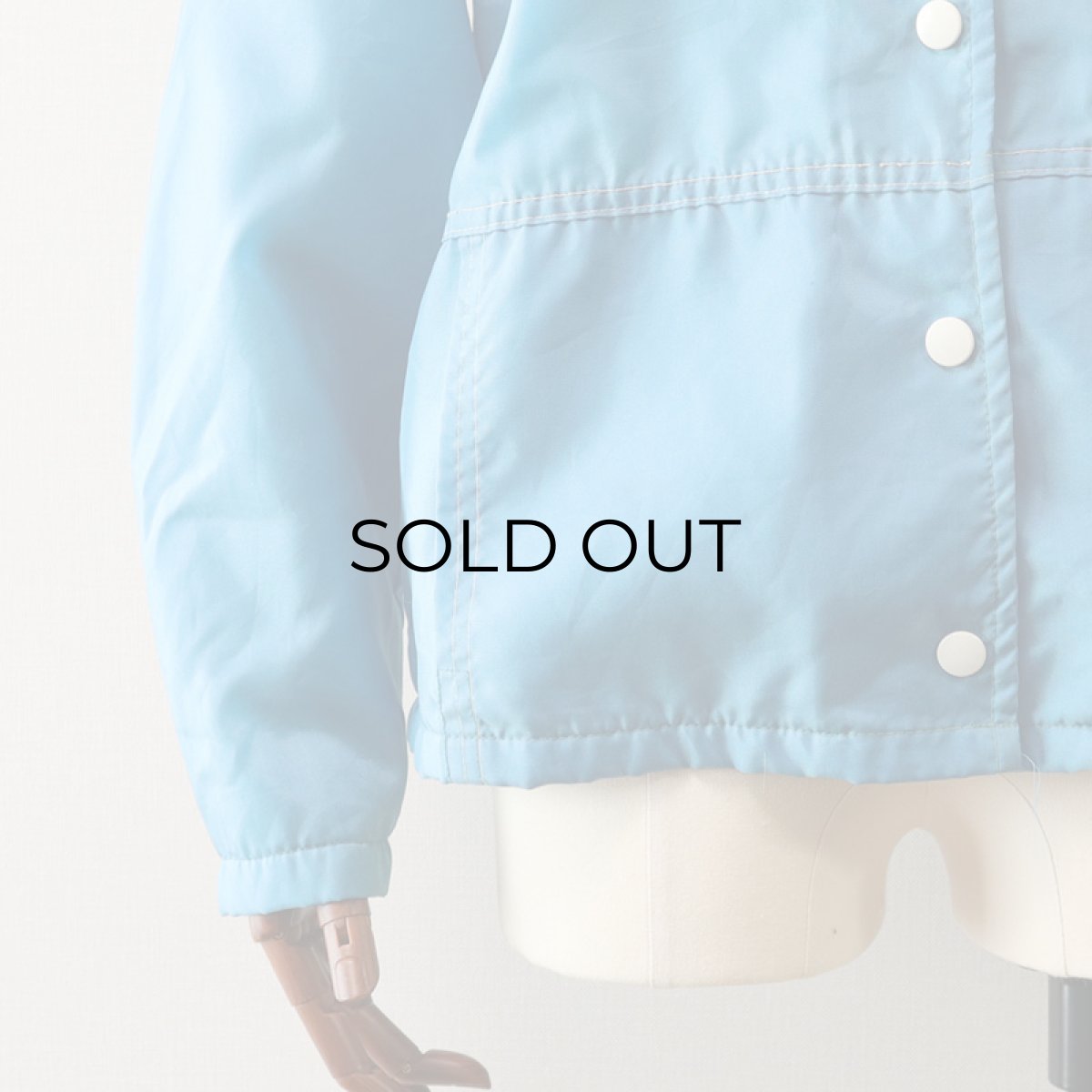 画像5: 70's Sears "Junior Bazaar" NYLON BOA LINING ROUND COLLAR SNAP JACKET (5)