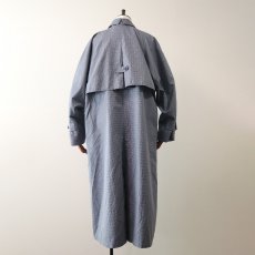 画像3: OLD LONDON FOG GINGHAM CHECK STAND FALL COLLAR COAT (3)