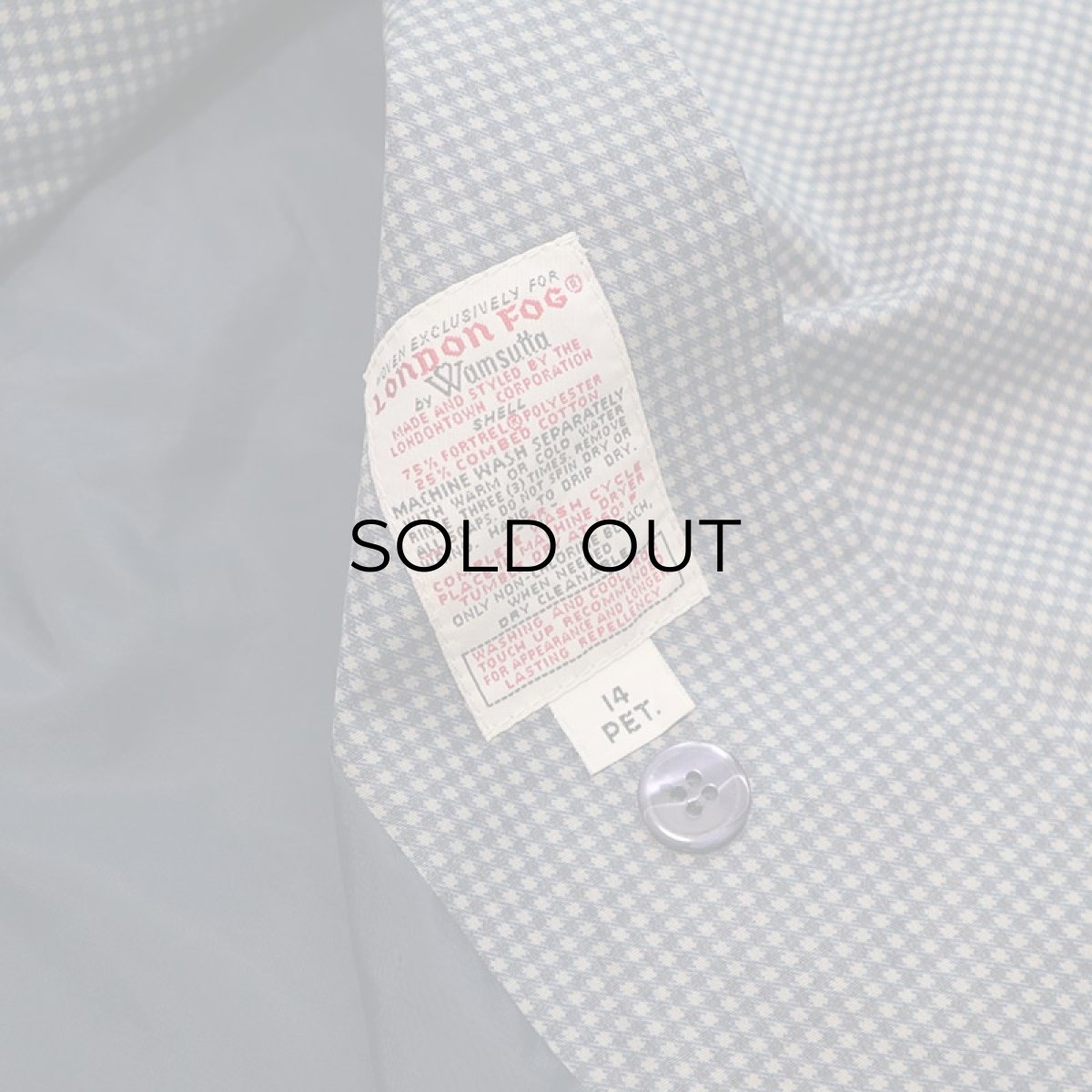 画像13: OLD LONDON FOG GINGHAM CHECK STAND FALL COLLAR COAT (13)