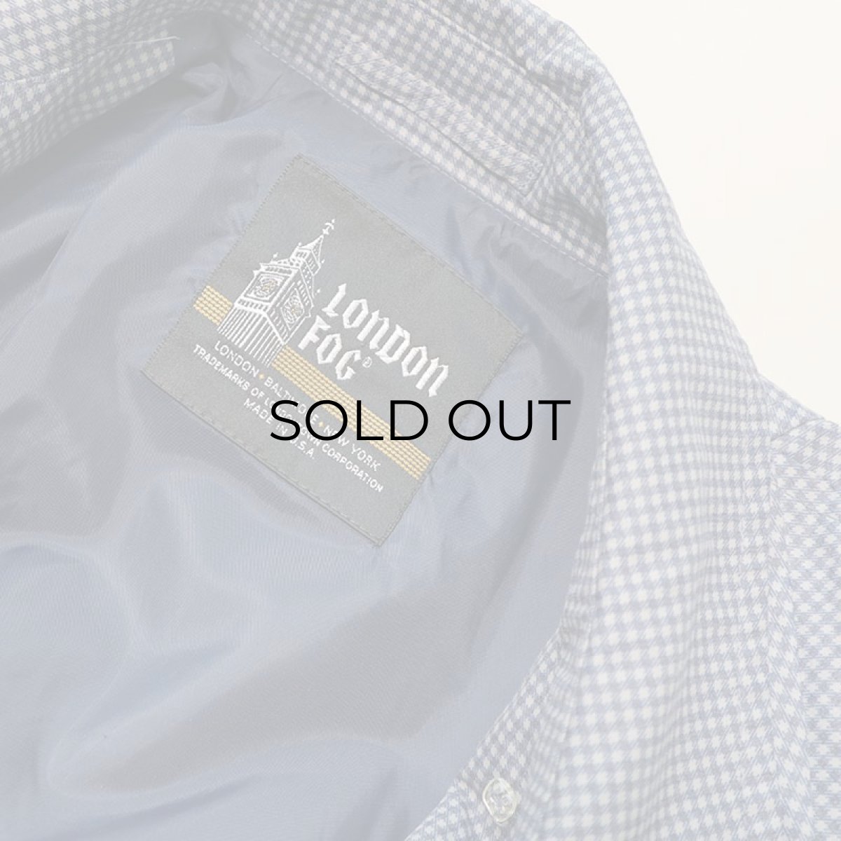 画像11: OLD LONDON FOG GINGHAM CHECK STAND FALL COLLAR COAT (11)